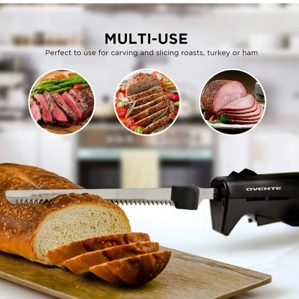New in Box - Ovente Easy Slice Automatic Electric Knife with Stainless Steel